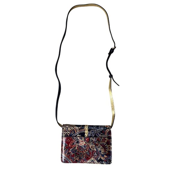 Patricia Nash Floral Leather Crossbody Shoulder Bag Purse Removable Strap Clutch - Picture 3 of 12